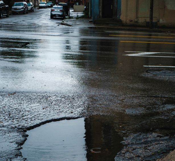 Manage Damage Caused By Potholes Road with Potholes